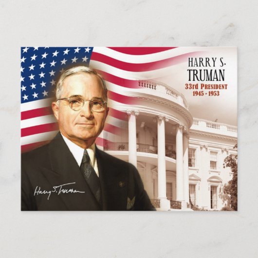 Harry S. Truman – 第33期米国大統領 ポストカード (正面)