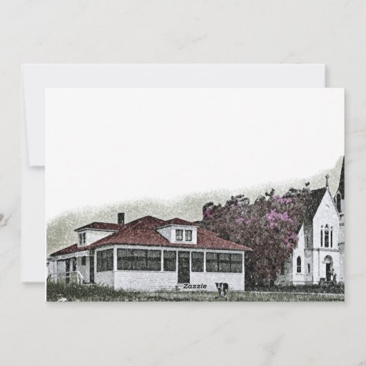 Harsensの島のミシガン州の芸術からのメリークリスマス シーズンカード (裏面)