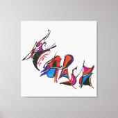 Harsh custom calligraphy art work キャンバスプリント (正面)