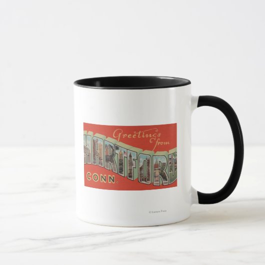 Hartford, Connecticut – ラージレターシーン4 マグカップ (右)