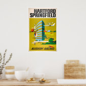 Hartford Connecticut Art Vintage Travel Poster ポスター (キッチン)