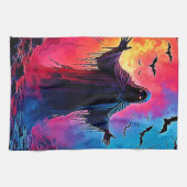 Harting Demon Cloaked In Shadowsデザイン キッチンタオル (横)