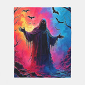 Harting Demon Cloaked In Shadowsデザイン フリースブランケット (正面)