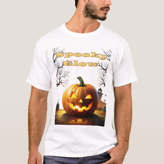 Harting Glow：ハロウィーンのカボチャ Tシャツ (正面)