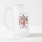 HARTLEYの家紋- HARTLEYの紋章付き外衣 フロストグラスビールジョッキ (左)