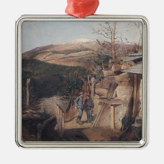 Hartmanswillerkopf、Roche-Sermet 1915年からの眺め メタルオーナメント (正面)