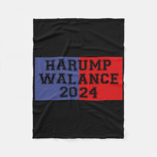 Harump Walance 2024 Shirt Harris Trump Wheimer Van フリースブランケット (正面)