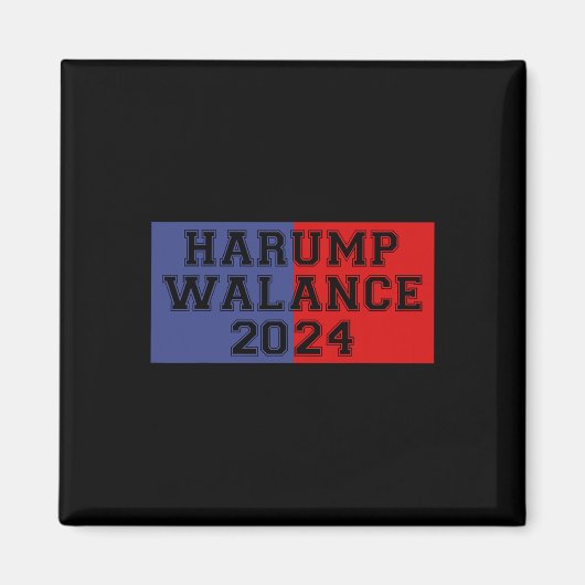 Harump Walance 2024 Shirt Harris Trump Wheimer Van マグネット (正面)