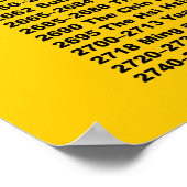 Harvard-Yenching分類システムイエロー ポスター (角)