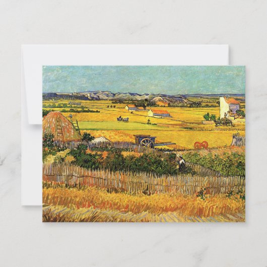 Harvest at La Crau, Monmajour by Vincent vanゴッホ (正面)