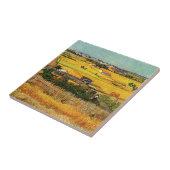 Harvest at La Crau, Monmajour by Vincent vanゴッホ タイル (側面)