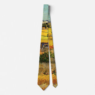 Harvest at La Crau, Monmajour by Vincent vanゴッホ ネクタイ