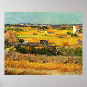 Harvest at La Crau, Monmajour by Vincent vanゴッホ ポスター (正面)