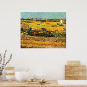 Harvest at La Crau, Monmajour by Vincent vanゴッホ ポスター (キッチン)