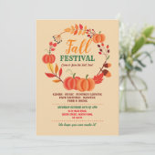 Harvest Autumn Celebration Pumpkin Fall Event Foli 招待状 (スタンド正面)