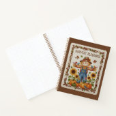 Harvest Blessings Embroidered Scarecrow Journal ノートブック (内部)