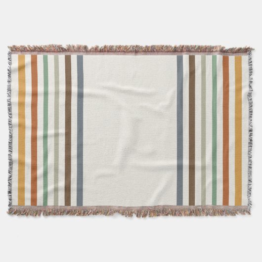 Harvest Blessings Striped Throw Blanket | Autumn スローブランケット (正面)