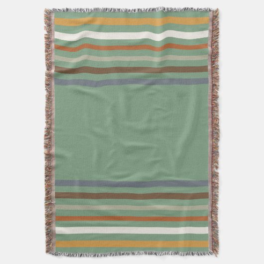 Harvest Blessings Striped Throw Blanket | Autumn スローブランケット (正面縦)