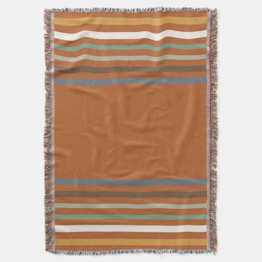 Harvest Blessings Striped Throw Blanket | Autumn スローブランケット (正面縦)