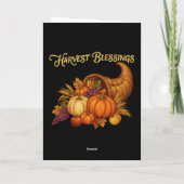 Harvest Blessings Thanksgiving Card カード (裏面)