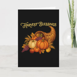 Harvest Blessings Thanksgiving Card カード