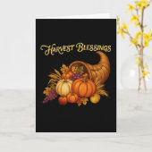 Harvest Blessings Thanksgiving Card カード (黄色い花)
