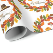 Harvest Celebration Thanksgiving Wrapping Paper ラッピングペーパー (ロールコーナー)