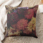 Harvest Chrysanthemum Nocturne Throw Pillow クッション (ブランケット)