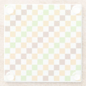 Harvest diagonal checkerboard pattern ガラスコースター (裏面)