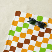 Harvest diagonal checkerboard pattern ビーチタオル (インサイチュ)