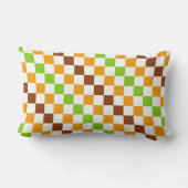 Harvest diagonal checkerboard pattern ランバークッション (裏面)
