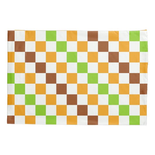 Harvest diagonal checkerboard pattern 枕カバー (裏面-左)