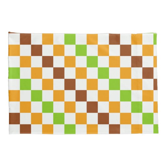 Harvest diagonal checkerboard pattern 枕カバー (裏面-右)