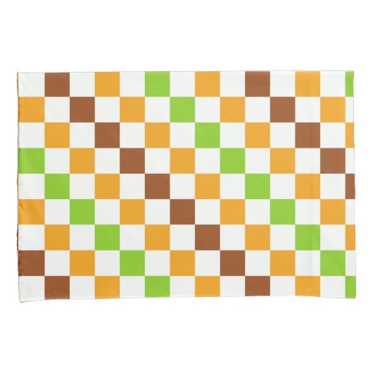 Harvest diagonal checkerboard pattern 枕カバー (正面右)