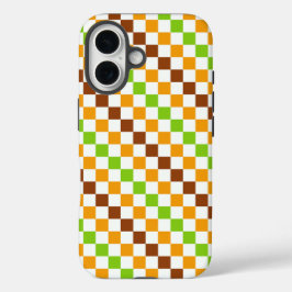 Harvest diagonal checkerboard pattern iPhone 16ケース