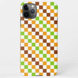 Harvest diagonal checkerboard pattern iPhone 11Pro maxケース