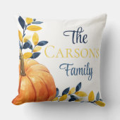 Harvest Family Roots Reversible Owl & Monogram クッション (正面)