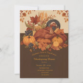 Harvest Feast Traditional Thanksgiving Dinner  招待状 (正面)