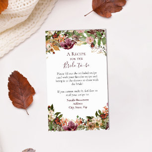 Harvest Floral Recipe Request エンクロージャーカード