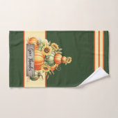 Harvest Grace – Autumn Pumpkins and Sunflowers  バスタオルセット (ハンドタオル)