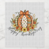 Harvest Grace Thanksgiving ワインラベル (シングルラベル)