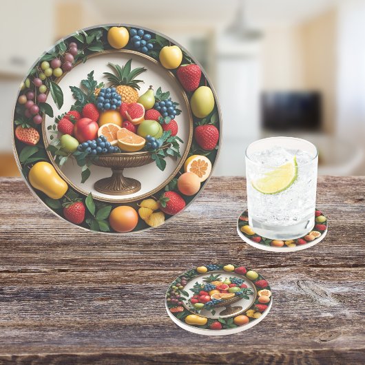 Harvest Halo Round Sandstone コースター