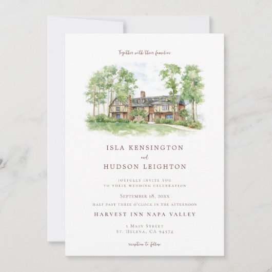 Harvest Inn Napa Valley Wedding Invitation 招待状 (正面)