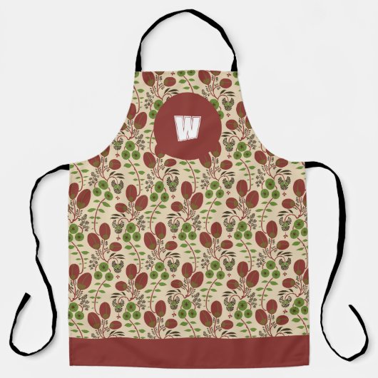 Harvest Monogram Kitchen Apron エプロン (正面)