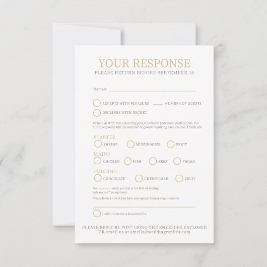 Harvest monogrammed fall wedding RSVP (裏面)