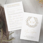 Harvest monogrammed fall wedding RSVP