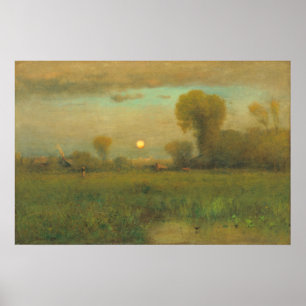Harvest Moon - George Inness Fine Art Poster ポスター