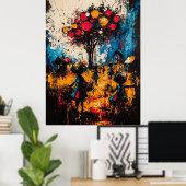 Harvest of Dreams – エクスプレシショニスト超現実の村 ポスター (ホームオフィス)