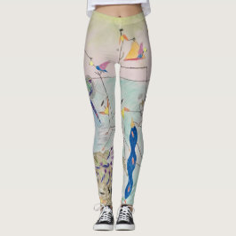 "Harvest of the Birds" Colorful Art Leggings レギンス