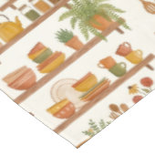 Harvest Pantry Shelves Watercolor Tabletop Charm テーブルクロス (アングル)